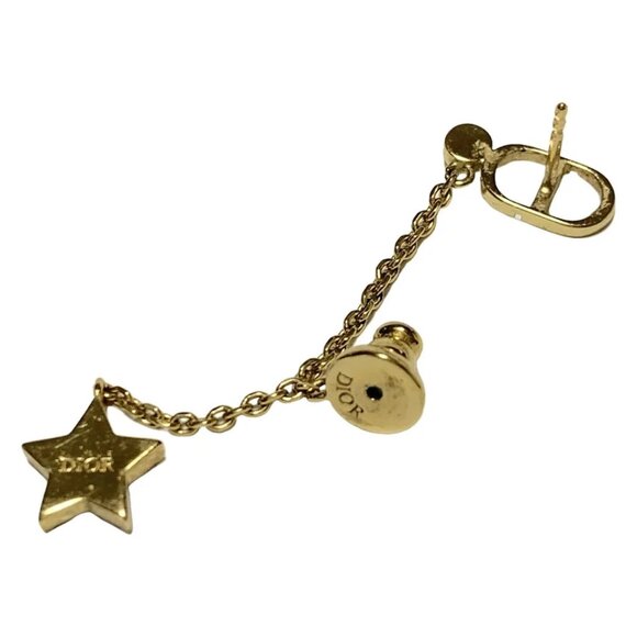 DIOR/ChristianDior - Gold Hardware Rhinestones Earrings 200-081125 - Picture 3 of 3